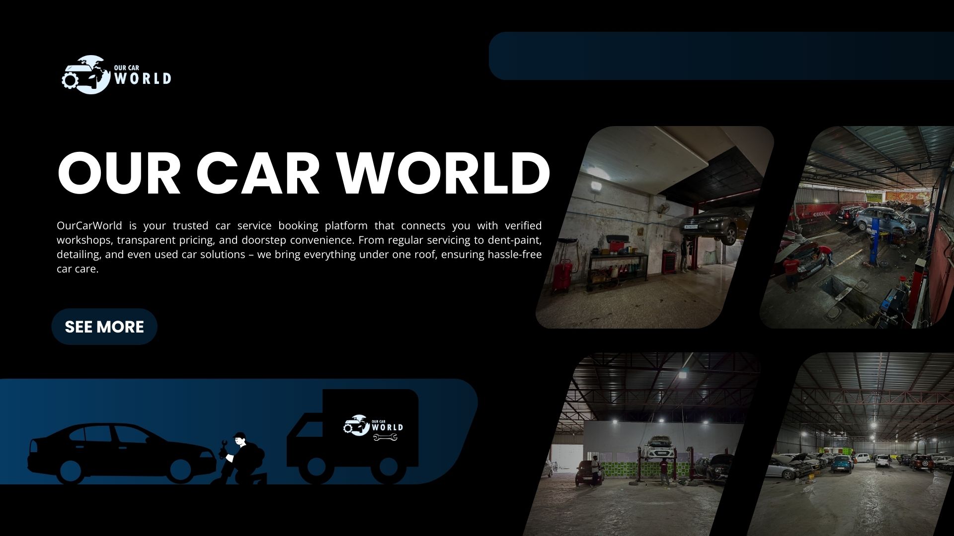 Car service booking platform in India - OurCarWorld with verified workshops and transparent pricing
