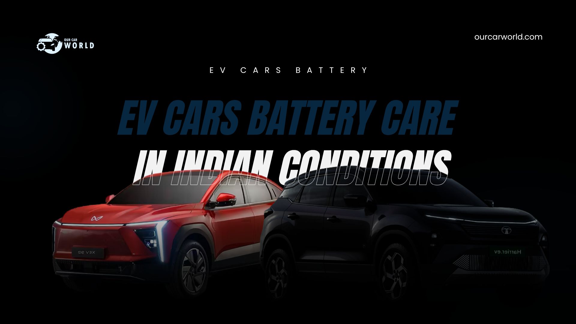 Red and black EV SUVs showcasing EV Cars Battery Care in Indian Conditions - electric car battery care tips India