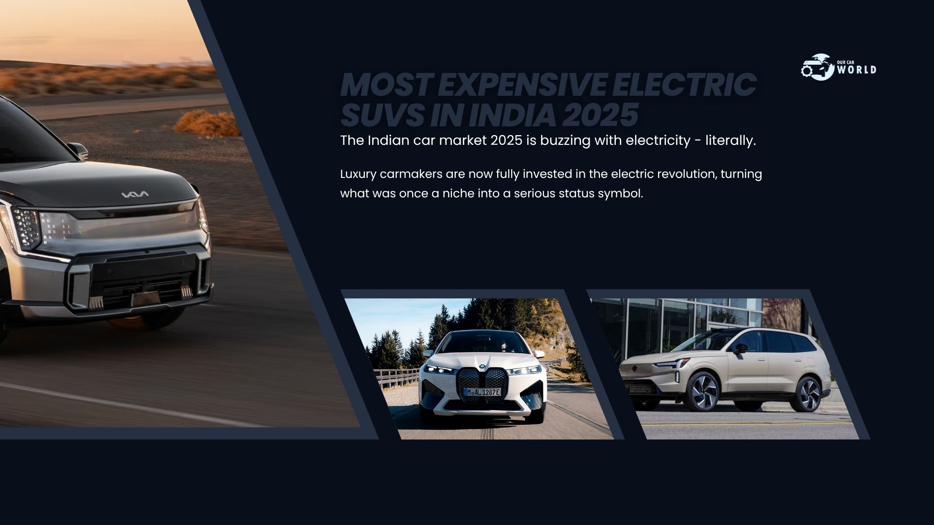 Most expensive electric SUVs in India 2025 including Volvo EX90 and BMW iX, showcasing luxury EV design and premium electric mobility trends.